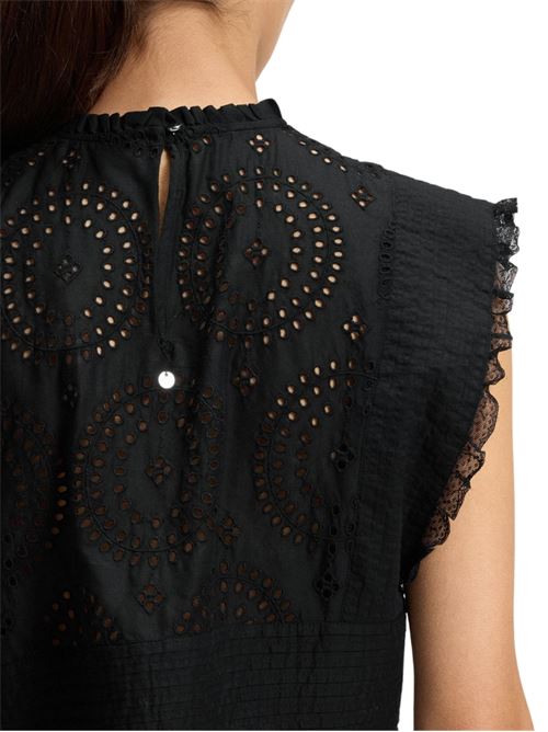 Blusa donna nera in cotone Boss Orange | 50538349001
